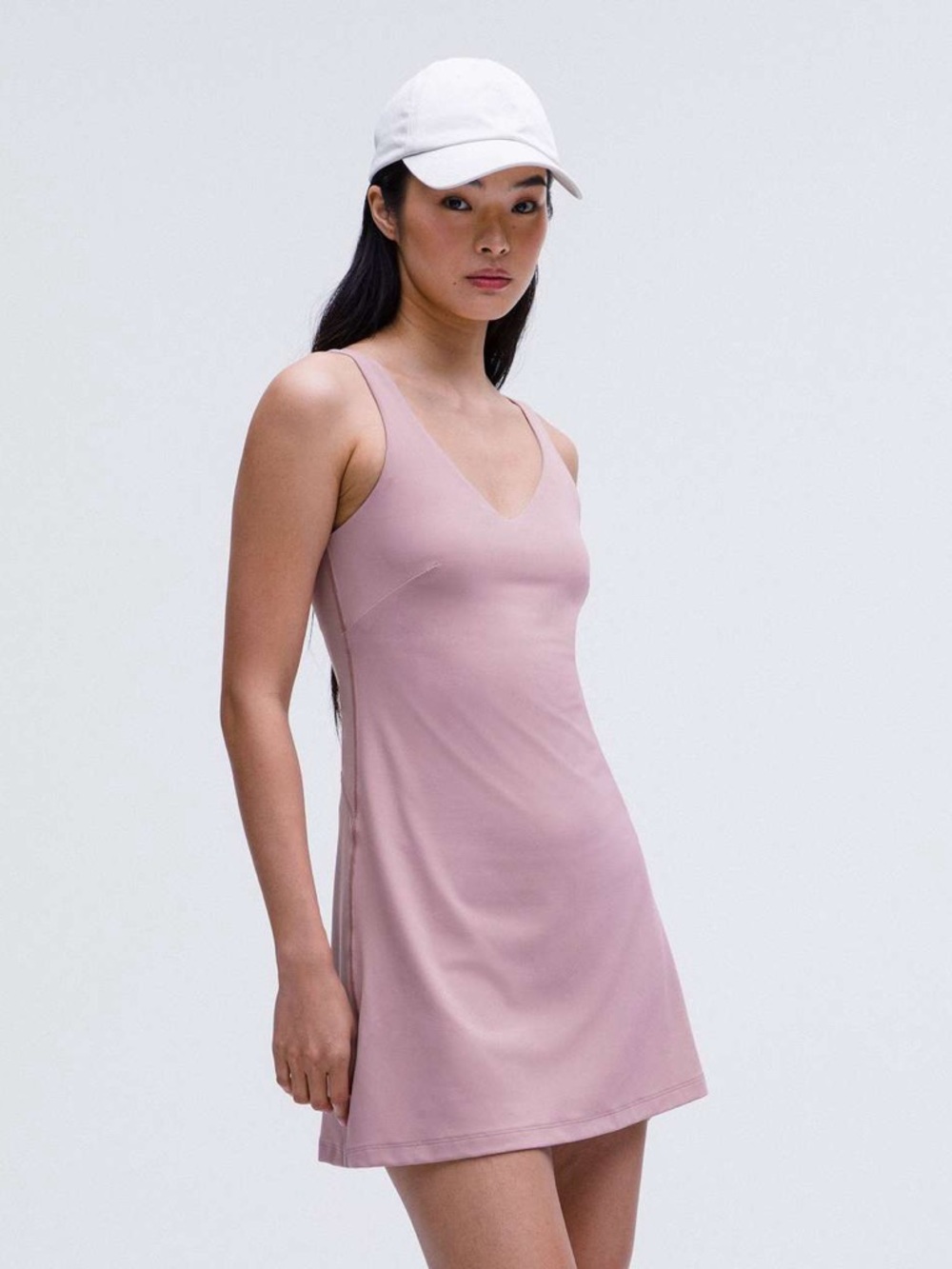 lululemon athletica Pink V-Neck Sleeveless Athletic Dress